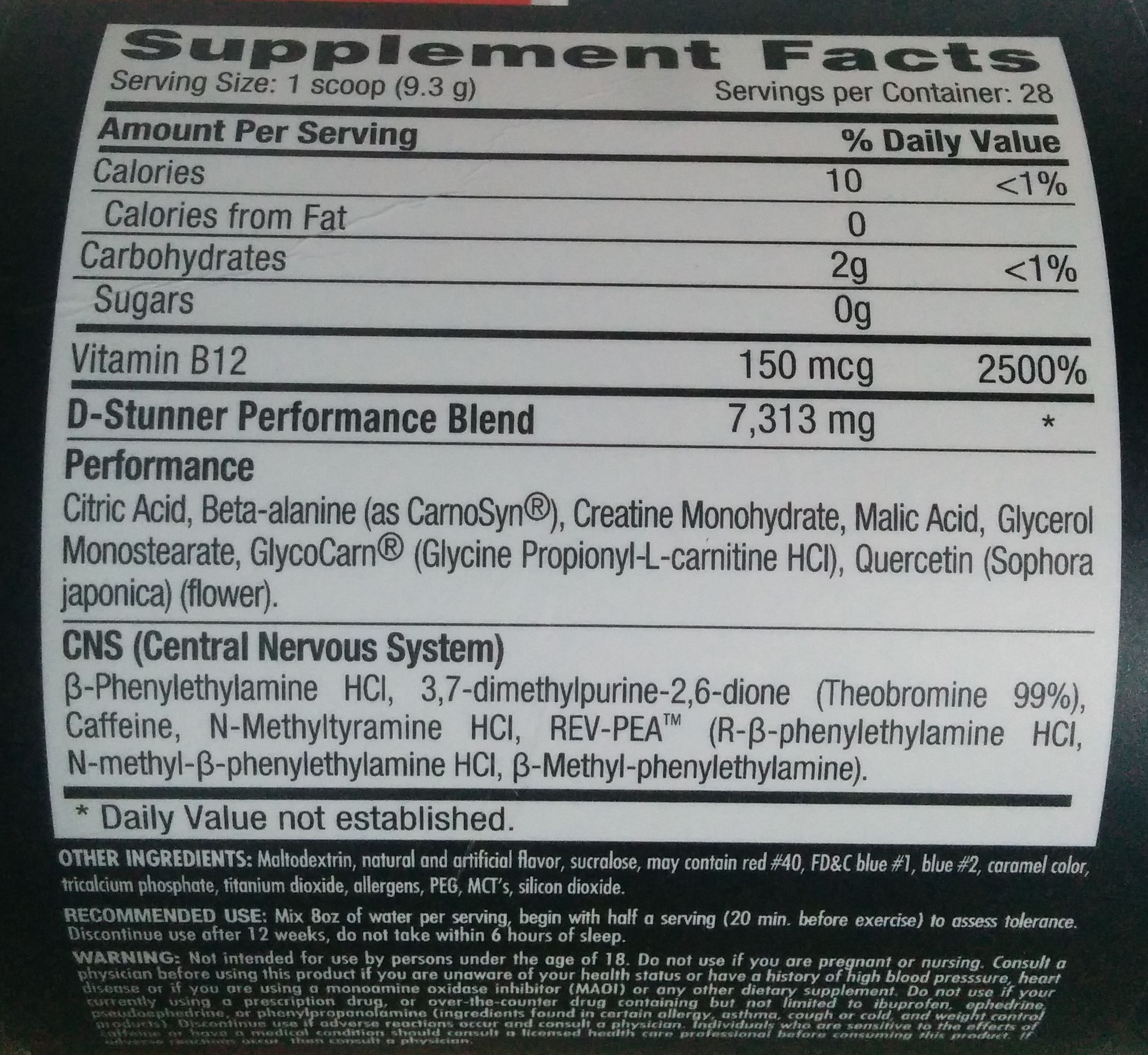 dstunner ingredients What�s the best pre workout